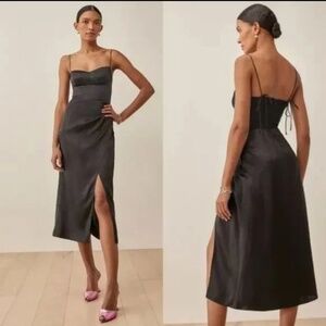 Marguerite Silk Dress Black Size 8